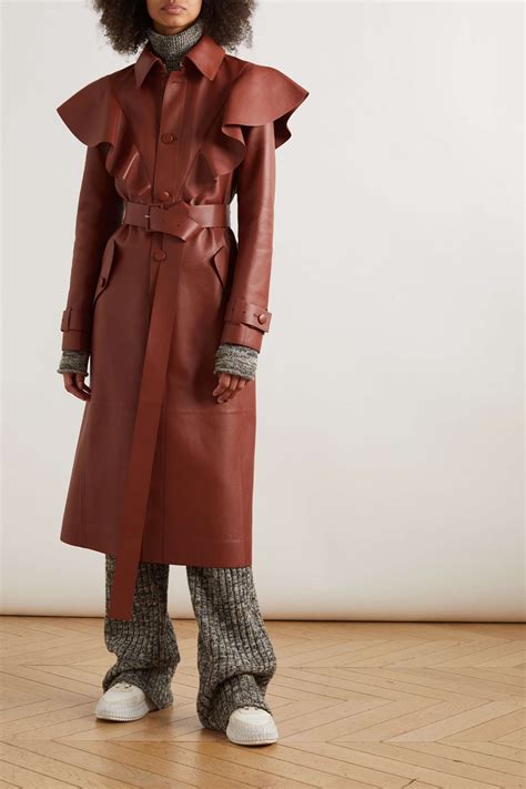 chloe leather coat|net a porter chloe.